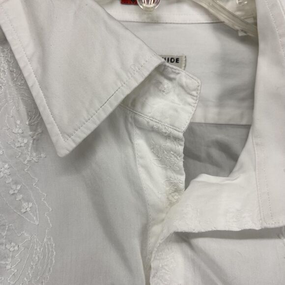 Consumers Guide Shirt Mens XL Long Sleeve Button Up‎ Embroidered Paisley Relaxed - Picture 11 of 16